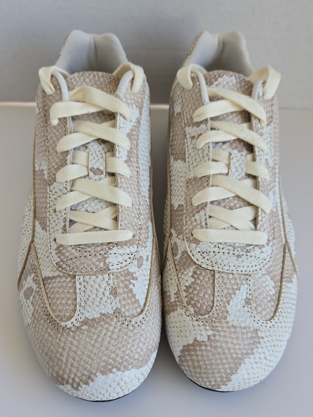 NIB PUMA Speedcat Snake Print Silver Fog Vapor Gray Sneakers Size 9.5 Unisex